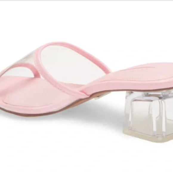 EUC, TopShop Pink & Clear Sandals, Size 38 - Picture 12 of 15